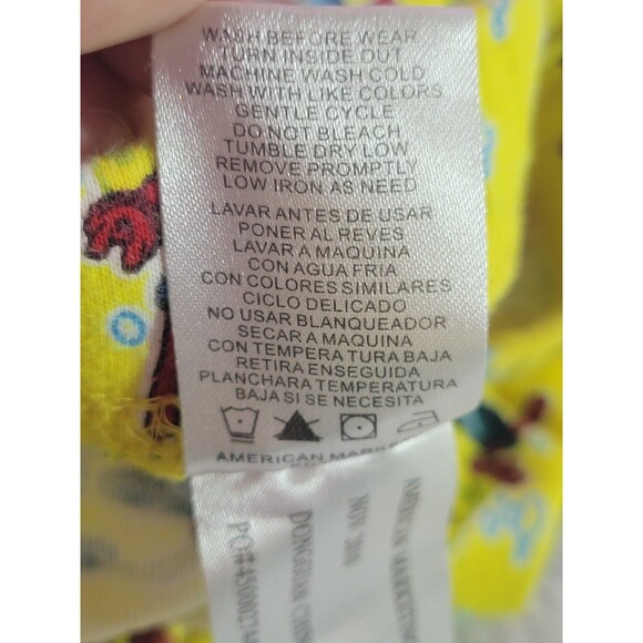 3T SpongeBob SquarePants American Marketing Yellow Pajama Summer Shorts Scubabob - Picture 5 of 8